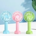 thumbnail image 5 of Tmosphere Mini Handheld Fan, Portable Fan, 2-In-1 3 Speed USB Rechargeable Battery Operated Personal Fan, Travel Fan Cooling Desk Fan with 4 Fan Blades and Base for Outdoor, Office, Travel - Blue, 5 of 13
