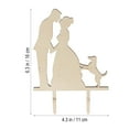 thumbnail image 3 of Hytrove Wooden Cake Topper for Wedding Decorations Beige Props Perfect for Bride Groom Dog 1, 3 of 6