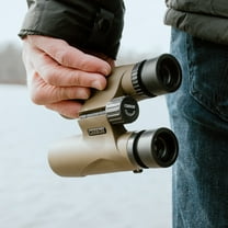 Carson Stinger 10x25mm Compact and Lightweight Binoculars - Includes Pouch, Wrist Strap, and Lens Cloth