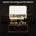 thumbnail image 2 of Estuche de maquillaje GALHUBIS con espejo iluminado, impermeable, negro y dorado, 2 of 8