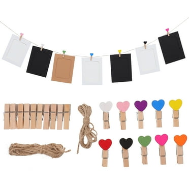 Photo Picture Frame Banner Bunting Diy Display Hanging Cardboard Frames String Collage Garland Wall Paper Clothespins