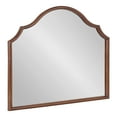 thumbnail image 5 of Kate and Laurel Leanna Modern Wide Horizontal Arch Wall Mirror, 32 x 28, Walnut Brown, Wooden Arched Bathroom Mirror with Soft Scallops for Use as Cute Nursery Mirror or Fireplace Mantel Mirror, 5 of 9