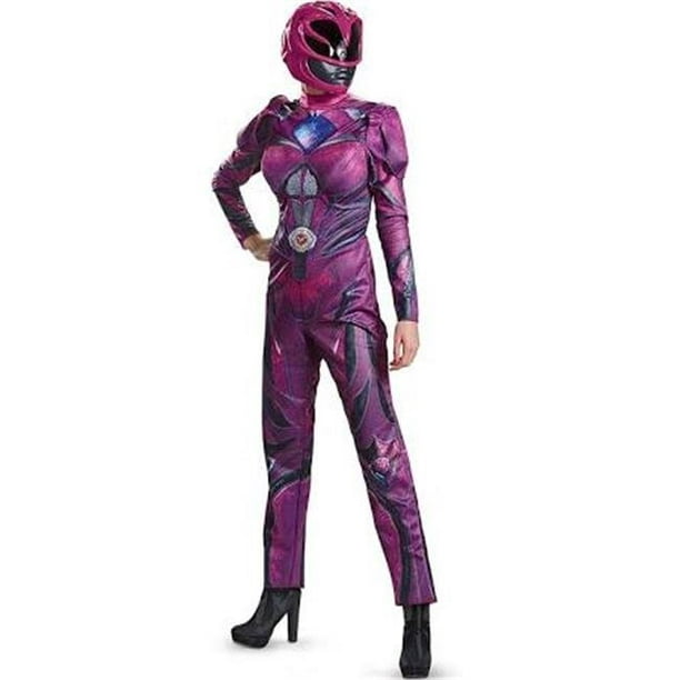 Ensemble de Costumes pour Adultes de Luxe Pink Power Ranger 2017&44; Taille 4-6