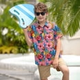 thumbnail image 2 of Gunia Kids Hawaiian Shirt Toddler Boys Versatile Comfortable Shirt Everyday Wear Lightweight Everyday Tops Boys T-Shirts Pink 2-3 Years, 2 of 4