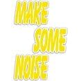 thumbnail image 2 of VictoryStore Yellow Cutout Spirit Cheer Words, Make Some Noise 3 Piece Set, 30" x 22", 2 of 3