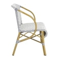 thumbnail image 4 of Safavieh Dandra Outdoor Modern Herringbone Rattan Settee, 4 of 9