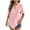 Pink, variant on breaise Women Button Downs Tshirt Cozy Cotton Linen Work Shirt 2025 Summer Short Sleeve Tops Lapel Solid Blouses Tee Pink,L