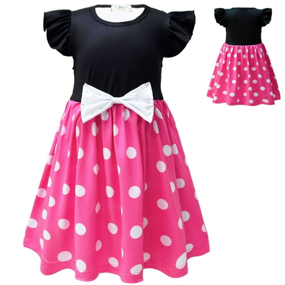 Toddler Girl Polka Dots Fancy Dress Mini Mouse Birthday Party Costum