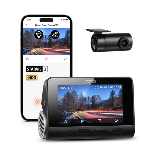 Dash Cam 70mai A810 4K delantera y trasera con visión nocturna
