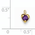 thumbnail image 3 of 14ky February Synthetic Birthstone Heart Charm, 3 of 3
