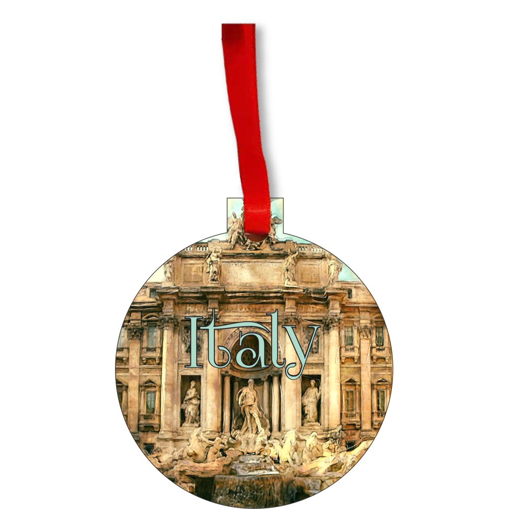 Rome Ornament Rome Italy Christmas Ornament Trevi Fountain Ornament