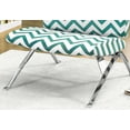 thumbnail image 4 of Newboti Accent Chair, Armless, Fabric, Living Room, Bedroom, Green Fabric, Chrome Metal, Contemporary, Modern 730469150186825, 4 of 6