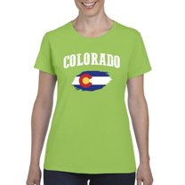 NIB - Women's T-Shirt Short Sleeve, up to Women Size 3XL - Colorado Flag
