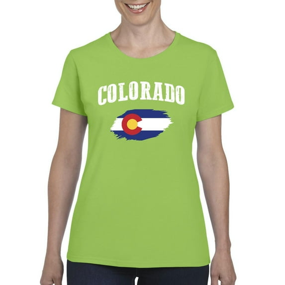 NIB - Women's T-Shirt Short Sleeve, up to Women Size 3XL - Colorado Flag