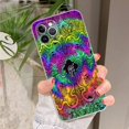 thumbnail image 3 of Funda de teléfono de arte psicodélico colorido para iPhone 8, 7, 6, 6S Plus, X, SE, 2020, XR, XS, 14, 11, 12, 13, Mini Pro Max, 3 of 4