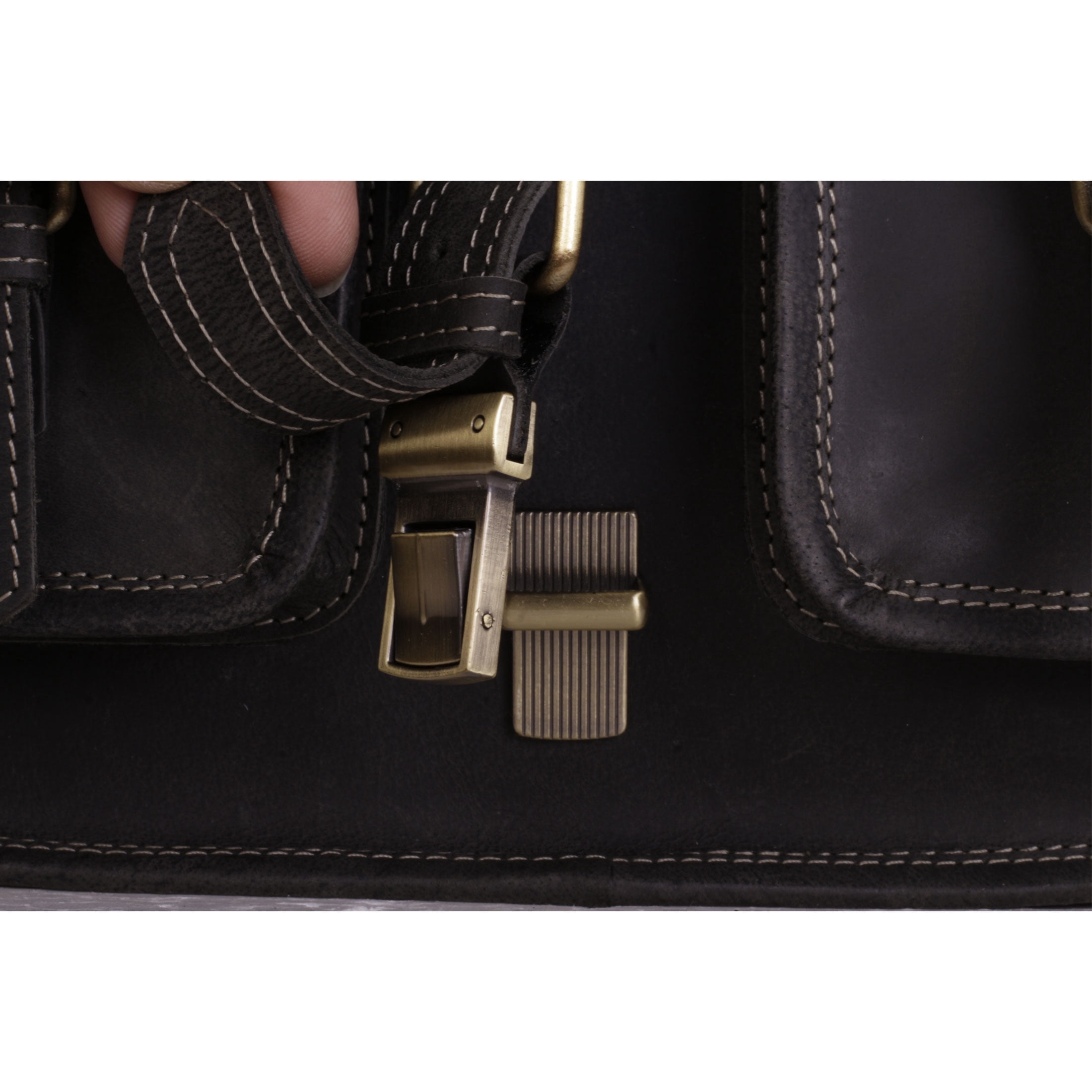 14 Inch Leather Purse Women Shoulder Bag Crossbody Satchel Ladies Tote Travel Purse Genuine Leather (Charcoal Black)