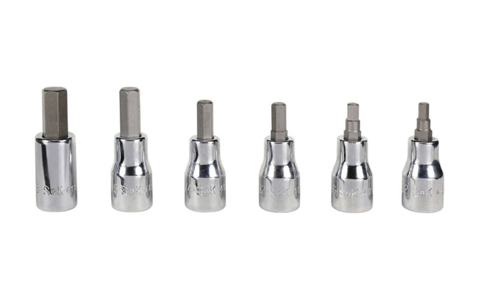 SK Professional Tools 3/8 in. drive SAE Hex Bit Socket Set 6 pc.