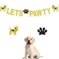 thumbnail image 1 of Letter Banner Dog Pattern Paw Print Party Banner Hanging Banner for Pet Birthday, 1 of 8