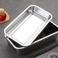 thumbnail image 4 of (Grande Rectangular) Acero Inoxidable Alimentos Sellado Almacenamiento Crisper Caja Con Tapa, 4 of 12