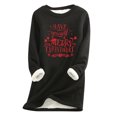 thumbnail image 2 of Vêtements d'Automne pour Femmes 2023 Mode Tendance Impression de Noël Manches Régulières Hiver Ample Vacances Décontracté Col Rond Chemise Hauts Tenues Mignonnes pour Adolescentes en Solde, 2 of 5