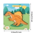 thumbnail image 3 of Partheme Novelty Toys 3 Counts Wooden Dinosaurs Puzzles Toddlers Animals Puzzles For Kids Preschool Puzzles as show, 3 of 3