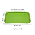 thumbnail image 2 of Uxcell 14x11" Fast Food Tray, PP Plastic Multi-Purpose Rectangle Serving Tray for Restaurant Home Kitchen, Green, 2 of 5