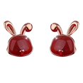 thumbnail image 1 of New Year Rabbits Stud Earring Delicate Personalized Dangler Gift for Birthday Christmas, 1 of 1