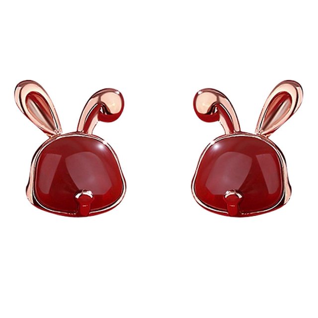 New Year Rabbits Stud Earring Delicate Personalized Dangler Gift for Birthday Christmas