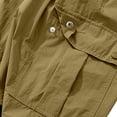 thumbnail image 4 of DJDLJWCJ Teen Boys Cargo Pants 14-16 Straight Leg Elastic Waist Baggy Pants Lightweight Breathable Boys Work Pants Khaki Size 9, 4 of 8