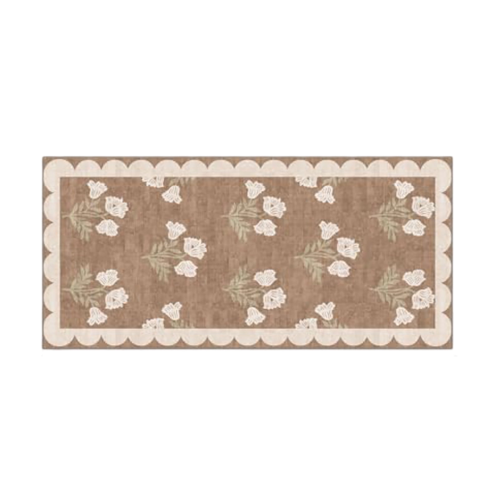Front Door Mat Outside Entrance - Black Floral Non- Washable Doormat Indoor Outdoor Mat Boho Vintage Entry Rug Small Throw Rugs for Entryway Kitchen Front Porch Decor