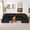 Black, variant on Leumius 132" U Shaped Modular Sectional Sofa,Modern Minimalist Corduroy Boneless Cloud Sofa with Double Chaise,Memory Foam Sectional Couch with Deep Seat for Living Room, No Assembly Required,Black