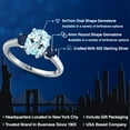thumbnail image 2 of Gem Stone King 925 Sterling Silver Sky Blue Topaz and Blue Sapphire Engagement Ring for Women | 2.70 Cttw | Oval 9X7MM | Gemstone November Birthstone | Size 6, 2 of 6
