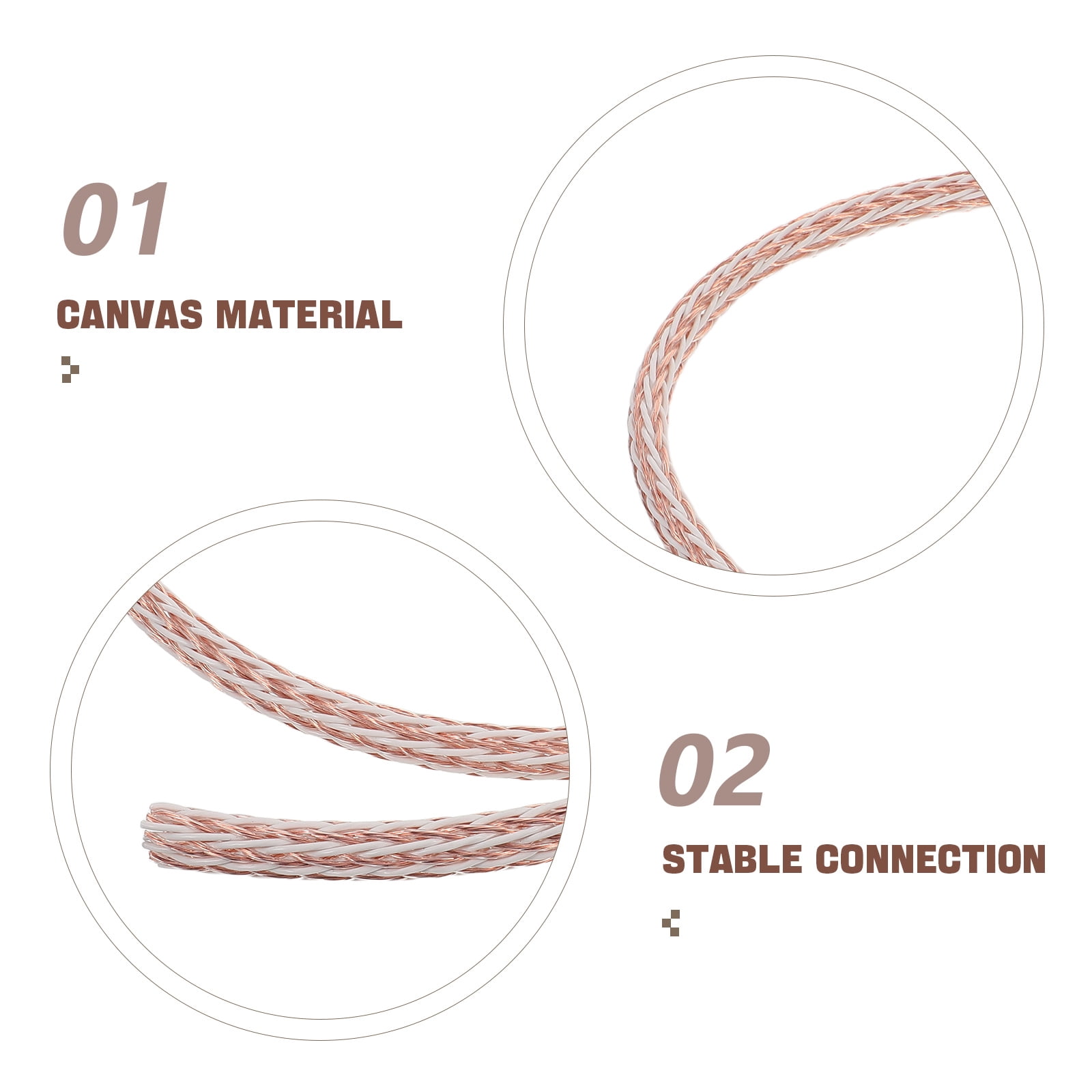 WRISTBIQUE Copper Speaker Wire Audio Cable for Home Audio Systems High Fidelity Sound Connection 16 Gauge