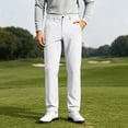 thumbnail image 2 of Akiihool Linen Pants Men Men's Tactical Pants Cargo Pants Hiking Work Pants Outdoor White,M, 2 of 6