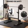 thumbnail image 6 of ZenSports Heavy Duty Weight Rack with Dual Mounting Modes, Adjustable Squat Barbell Stand Home Gym Strength Training Equipment for Squat Bench Press, Black, 6 of 11