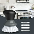 thumbnail image 6 of MR.Siga Dish Scrub Brush for Kitchen, Palm Brush Dish Scrubber with Ergonomic Grip,Nylon Brush, Gray, Pack of 2,, 6 of 7