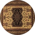 thumbnail image 1 of Ahgly Company Indoor Round Persian Brown Traditional Area Rugs, 3' Round, 1 of 4