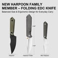 thumbnail image 2 of Kizer Harpoon Fold Folding Pocket Knife Elmax Blade Titanium & Micarta Handle Ki4784A2, 2 of 7