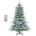 thumbnail image 1 of Costway 6 FT Snow Flocked Artificial Christmas Tree with 661 PVC & PE Tips 500 LED Lights, 1 of 10