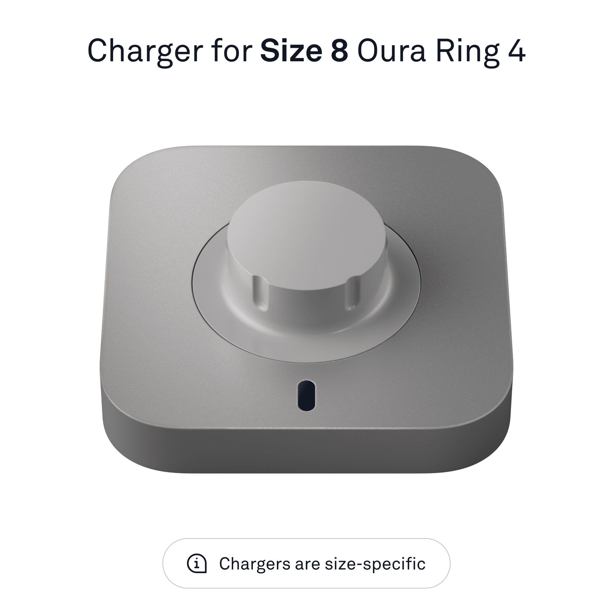 Oura Ring 4 Charger, Size 8, Dock with USB-C Cable, Charges up to 8 Days