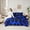 Black Blue, variant on Castle Fairy Neon Honeycomb Twin Bedding Sets,Gradient Hexagon Bedding Comforter Set