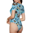 thumbnail image 2 of Balery Animal Pirate Body de cuello redondo de manga corta para mujer Tops de manga corta Tops básicos-XX-Large, 2 of 7