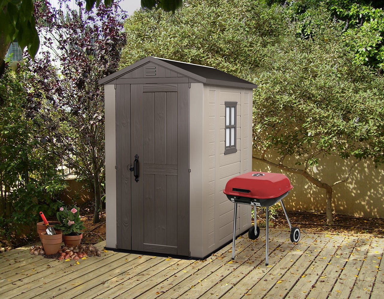 Keter 3-ft x 6-ft Factor Gable Resin Storage Shed (Floor Included