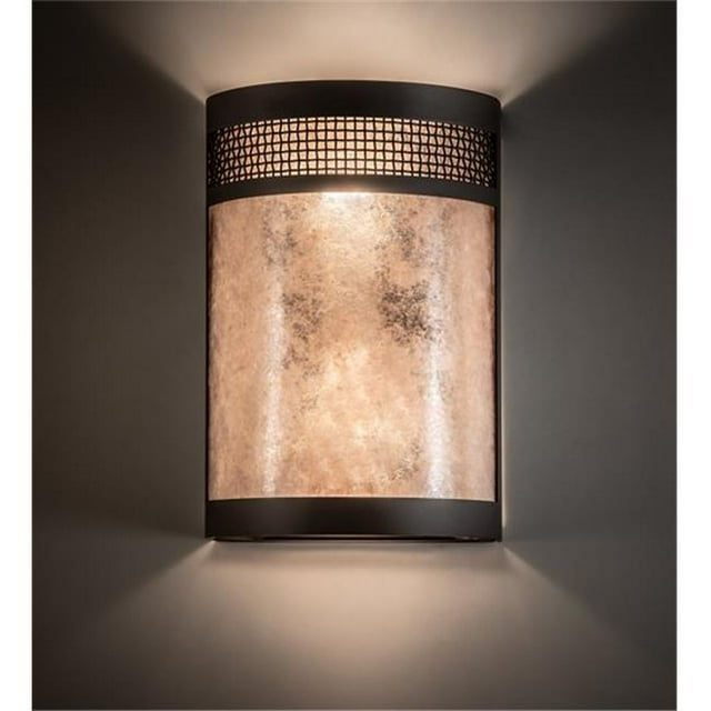 Meyda 216311 8 in. Maglia Semplice Wall Sconce - Oil Rubbed Bronze