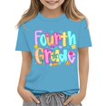 thumbnail image 2 of EnJoCho 4th Girls Back-to-School Shirts Preschool Kindergarten First Day of School T-Shirts Kids Short Sleeve Tees Tops Summer First Day Graphic T-Shirt Toddler, 2 of 5