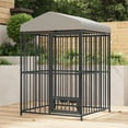 thumbnail image 7 of Yiwa Heavy Duty Large Outdoor Dog Kennel with Roof & Safety Locks, 4x4x6FT, 7 of 7