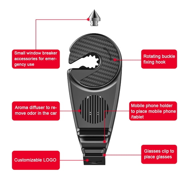 Gancho De Asiento De Coche Gancho de asiento de coche oculto universal Auto Interior Reposacabezas Bolsa Sombrero Colgador Kit Ndcxsfigh Accesorios para autos y motos
