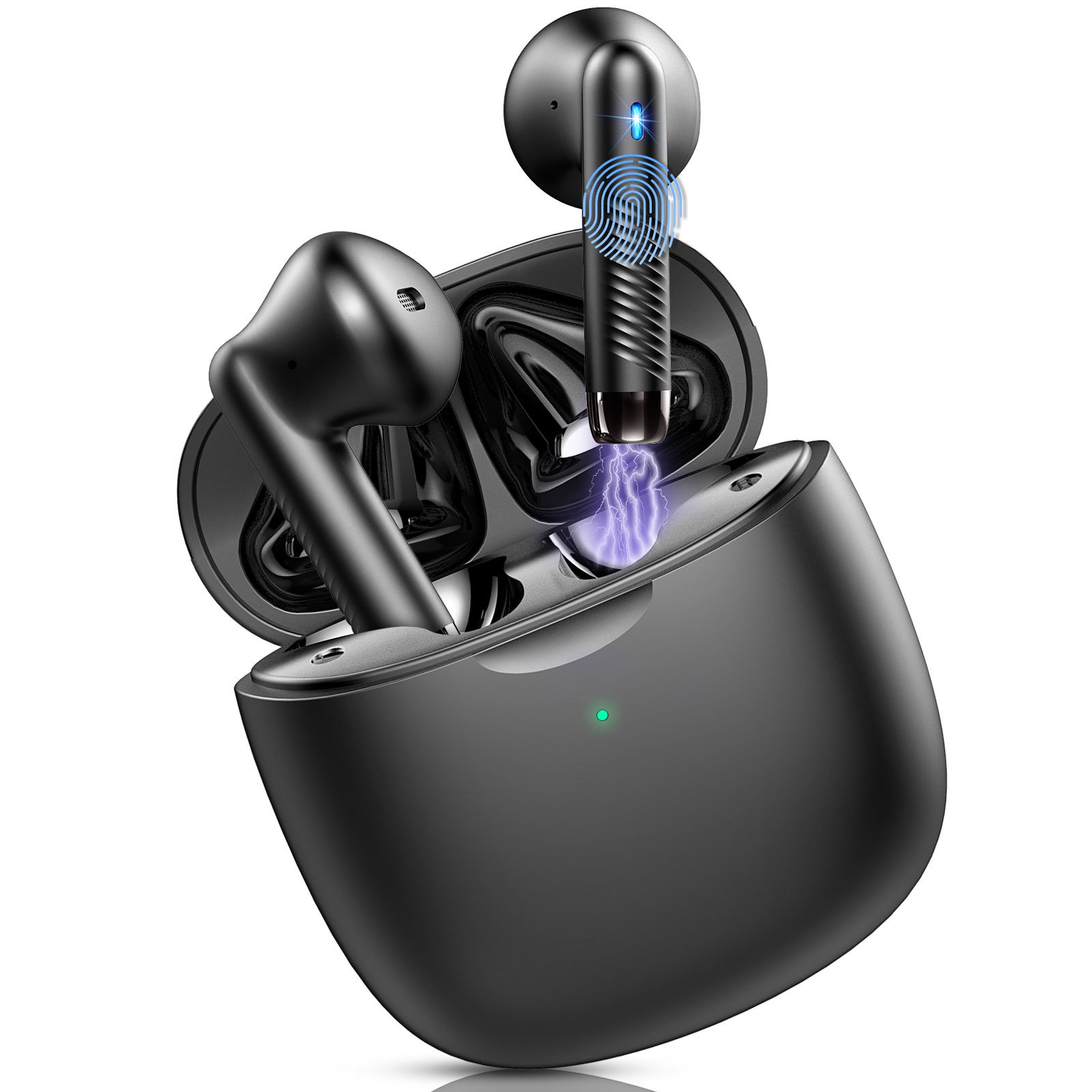 Geryst Wireless Earbuds, Bluetooth 5.3, 32H Battery, Black