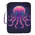 thumbnail image 2 of Haosy Accordion File Organizer Zipper Binder 500 Sheet 6-Tab Expanding File Folder Multi-Pocket 1.2 Inch 3 Ring Pixel Octopus, 2 of 7