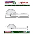 thumbnail image 5 of Transportador de ángulos AngleFlex 1Pza 0-180°/180-0° Bidireccional 90x150mm Acero Inoxidable Gris., 5 of 5